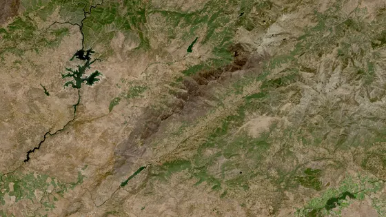 Superficie quemada del incendio de Jarilla (Valle del Jerte y Ambroz) vista por satélite