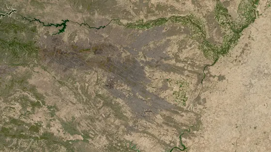 Superficie quemada del incendio de Losacio vista por satélite